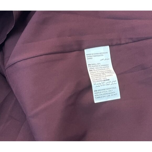 Chicos Design 0.5 or Size 6 Wine Pink Print Pleated Midi Skirt Lined NWT $119 - Picture 6 of 6